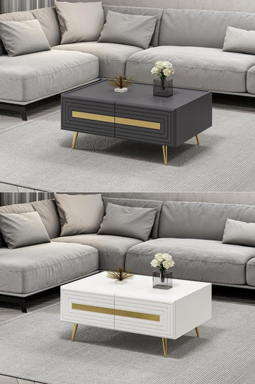 Couchtisch 90x64 cm – elegant, melaminbeschichtet
