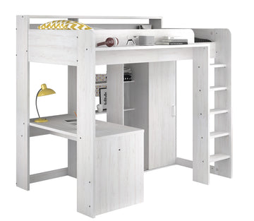 Parisot Hochbett Higher mit Schrank und Schreibtisch
