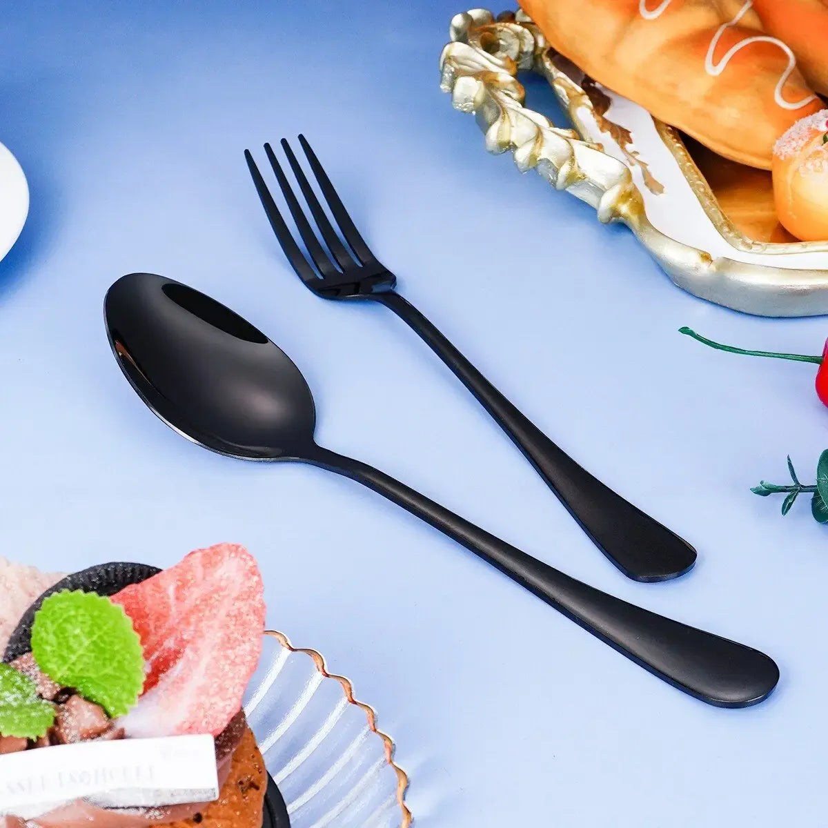 Faizee Home 24-teiliges Besteckset für 6 Personen – Edelstahl, 5 Farben & Geschenkbox