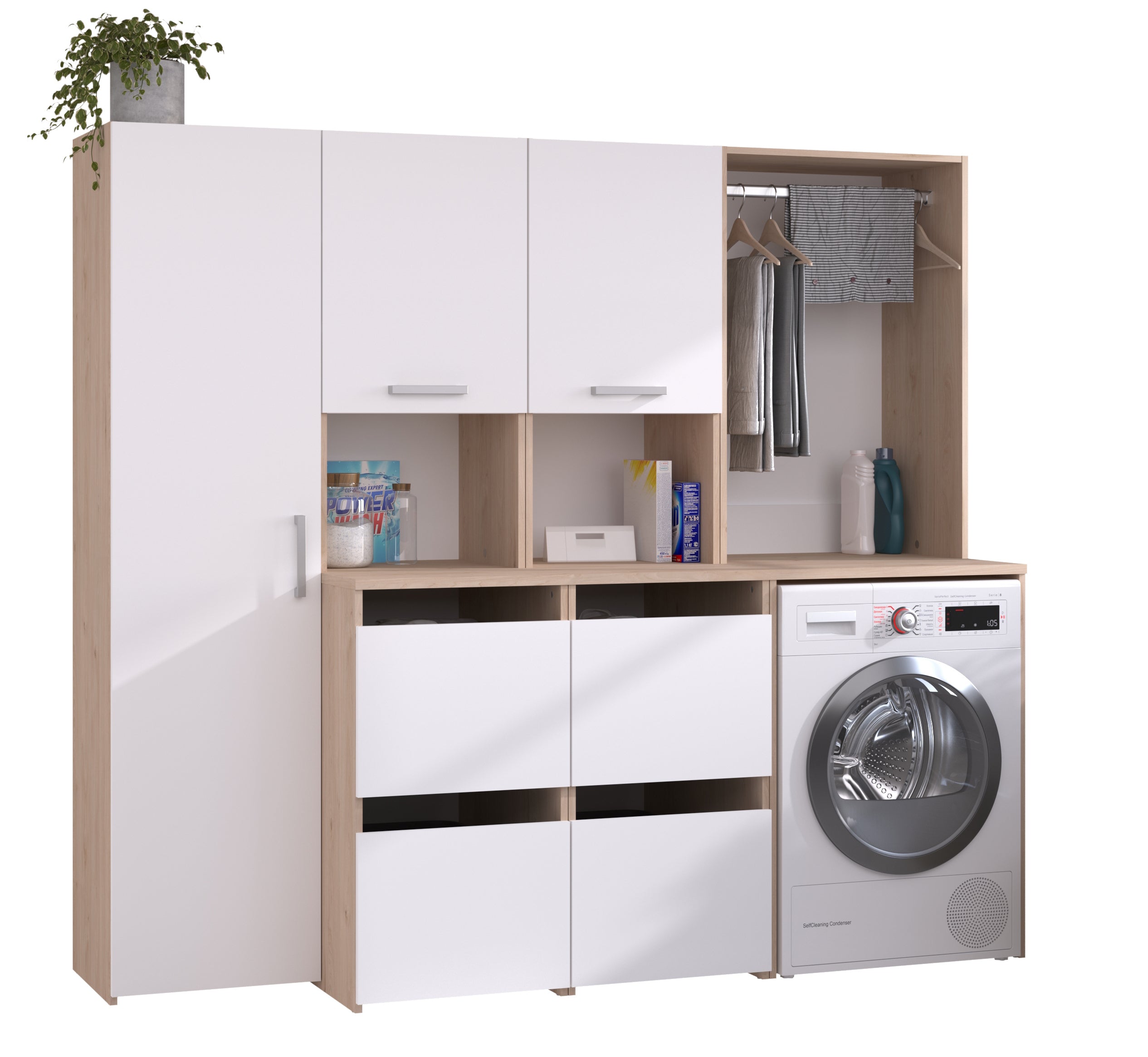 Laundry2 Waschmaschinenumbauschrank Mehrzweckschrank-Set