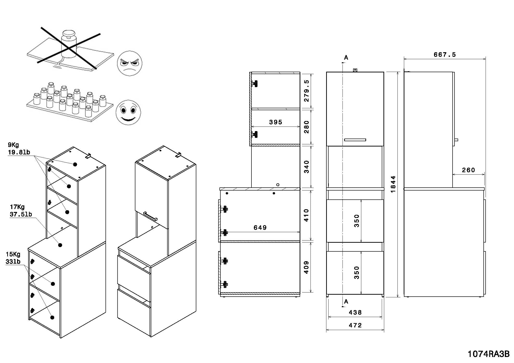 Laundry 4 Waschmaschinenumbauschrank Mehrzweckschrank-Set