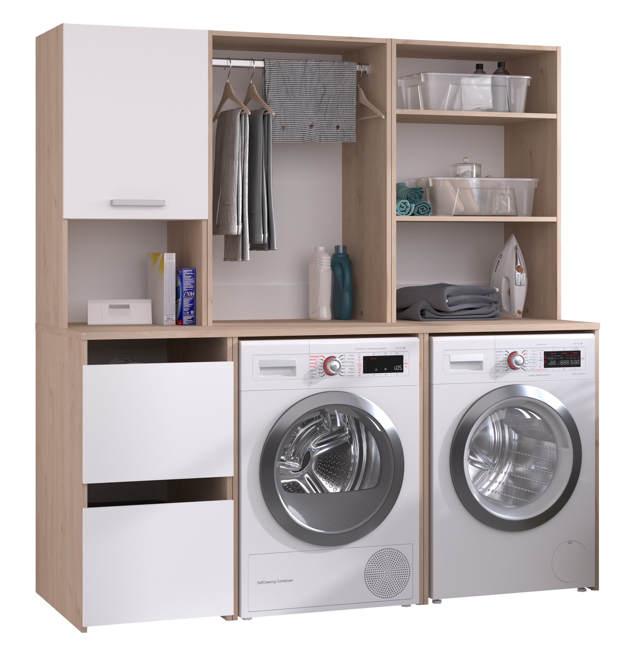 Laundry 4 Waschmaschinenumbauschrank Mehrzweckschrank-Set