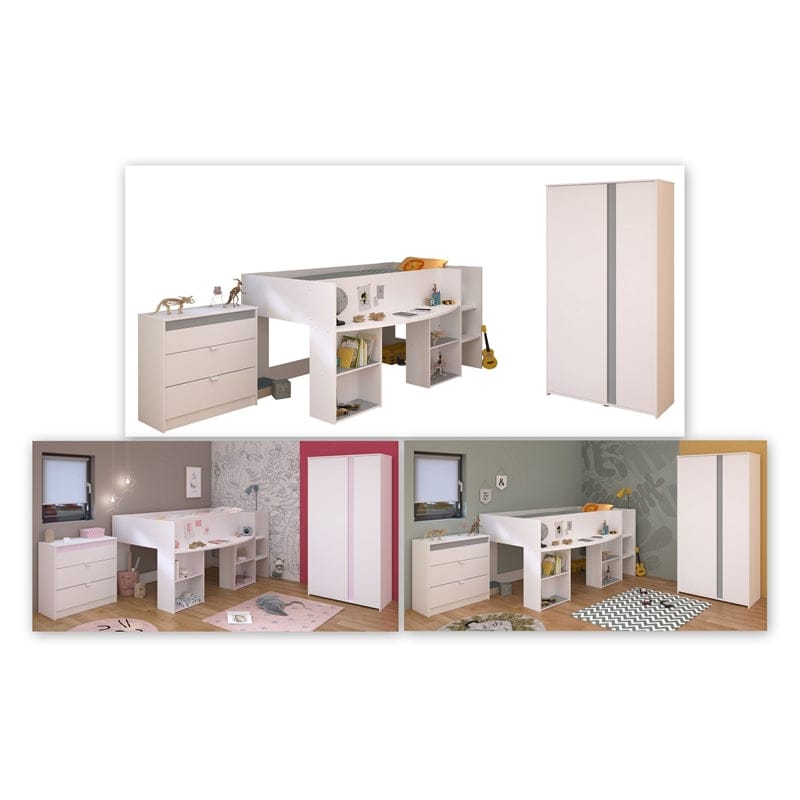 Parisot Pirouette 12 Kinderzimmer-Set 3-tlg. mit Hochbett