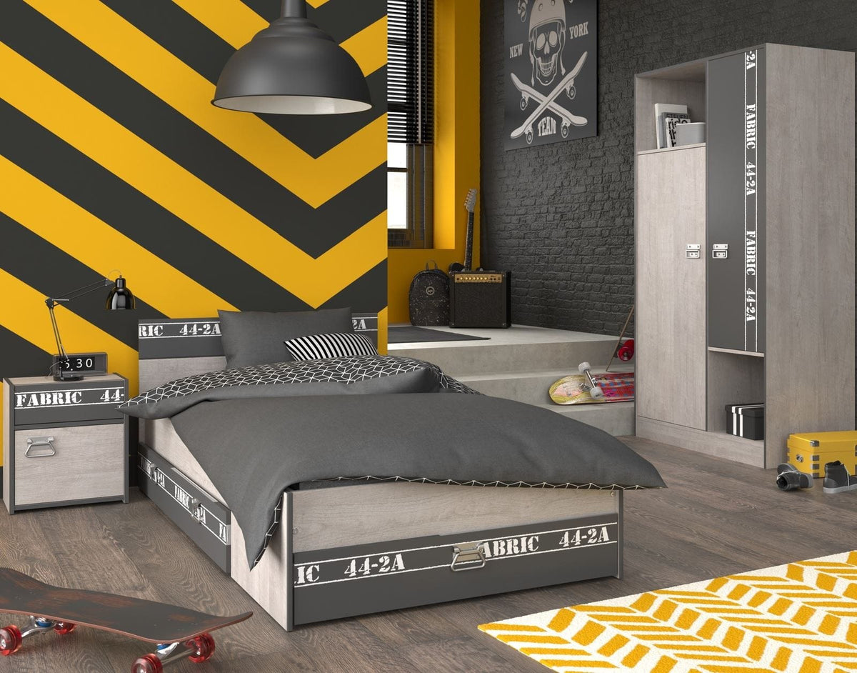 Parisot Fabric 2 Jugendzimmer-Set 4-teilig mit Bett & Stauraum