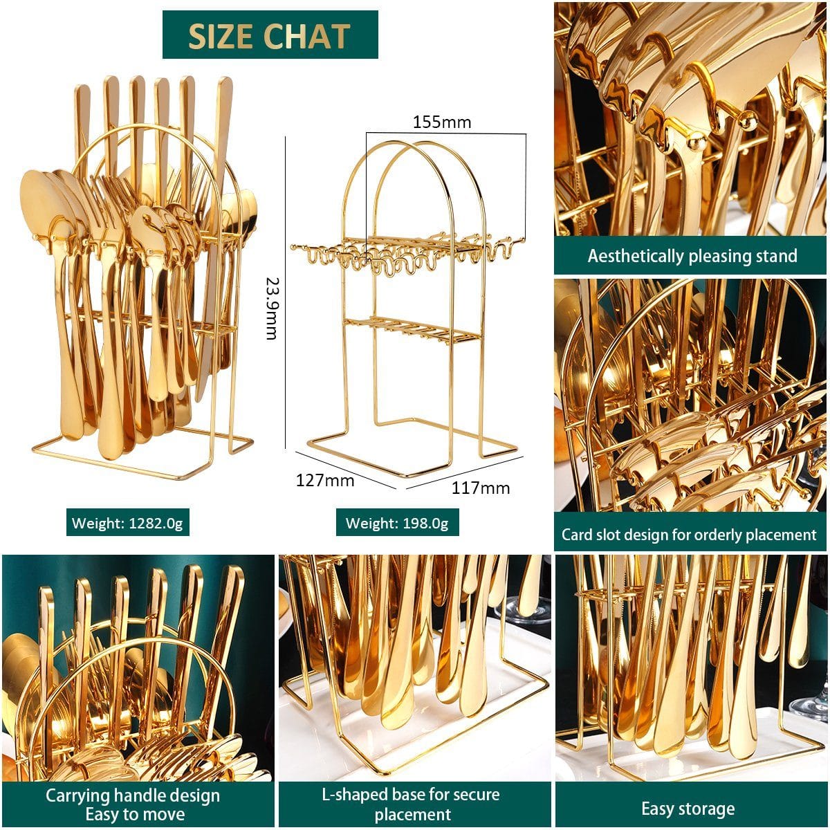 Faizee Home Besteckset 24-teilig für 6 Personen – Edelstahl Besteck mit Geschenkbox