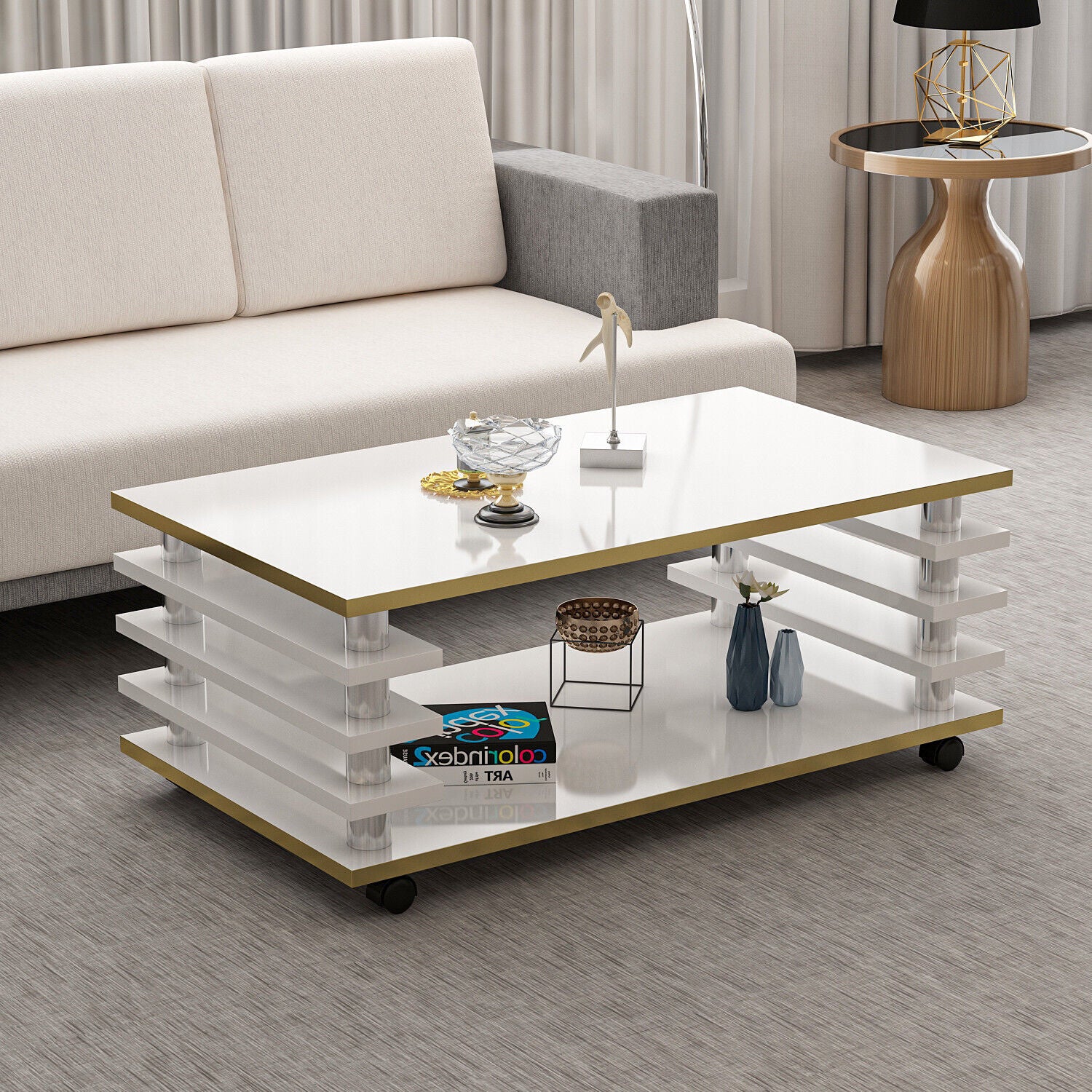 Couchtisch 115x65 cm – melaminbeschichtet, elegant