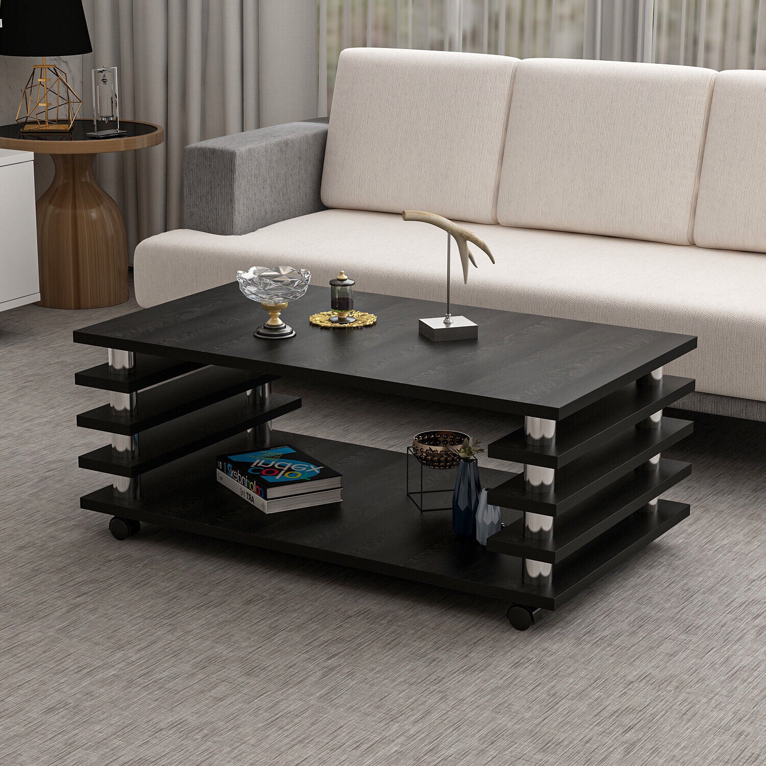 Couchtisch 115x65 cm – melaminbeschichtet, elegant
