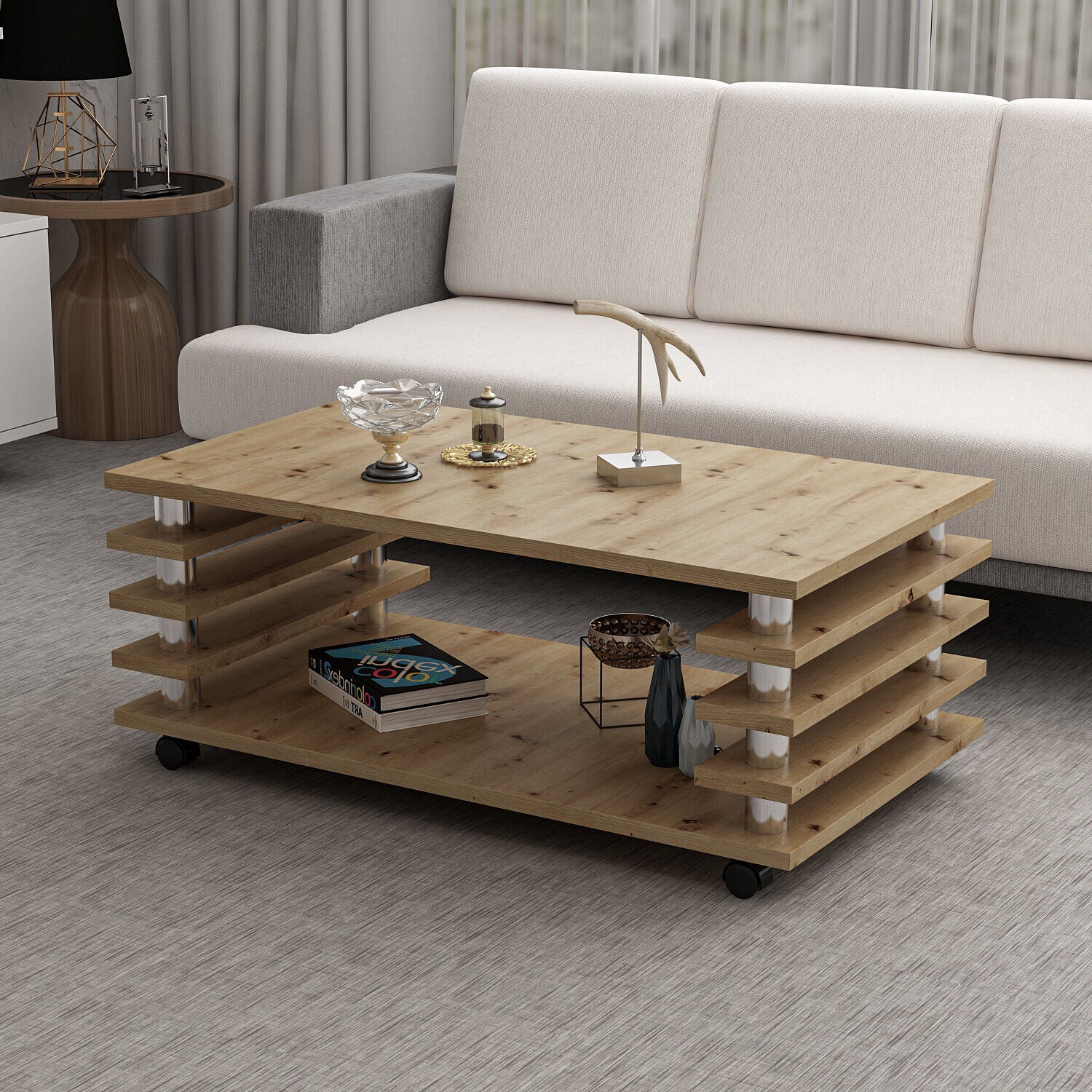 Couchtisch 115x65 cm – melaminbeschichtet, elegant