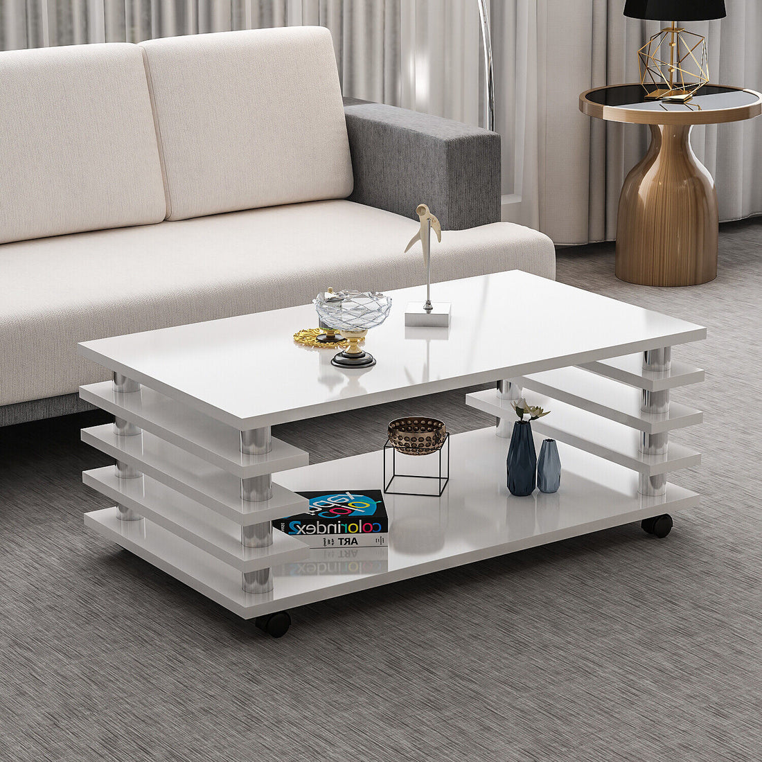 Couchtisch 115x65 cm – melaminbeschichtet, elegant