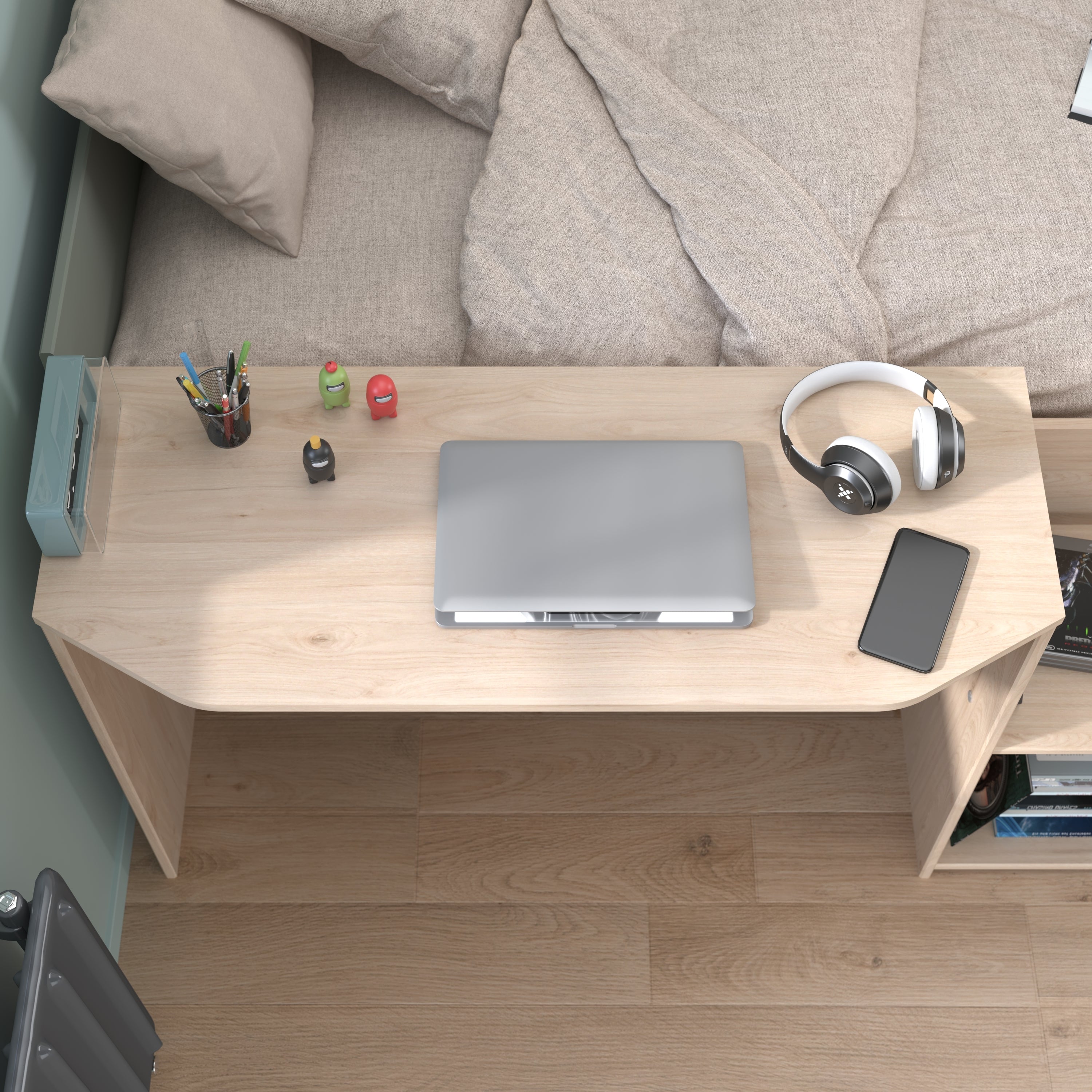 Parisot -  Jade 11 | Jugendzimmer-Set – Halbhochbett mit Schreibtisch & Kleiderschrank 90 x 200 cm