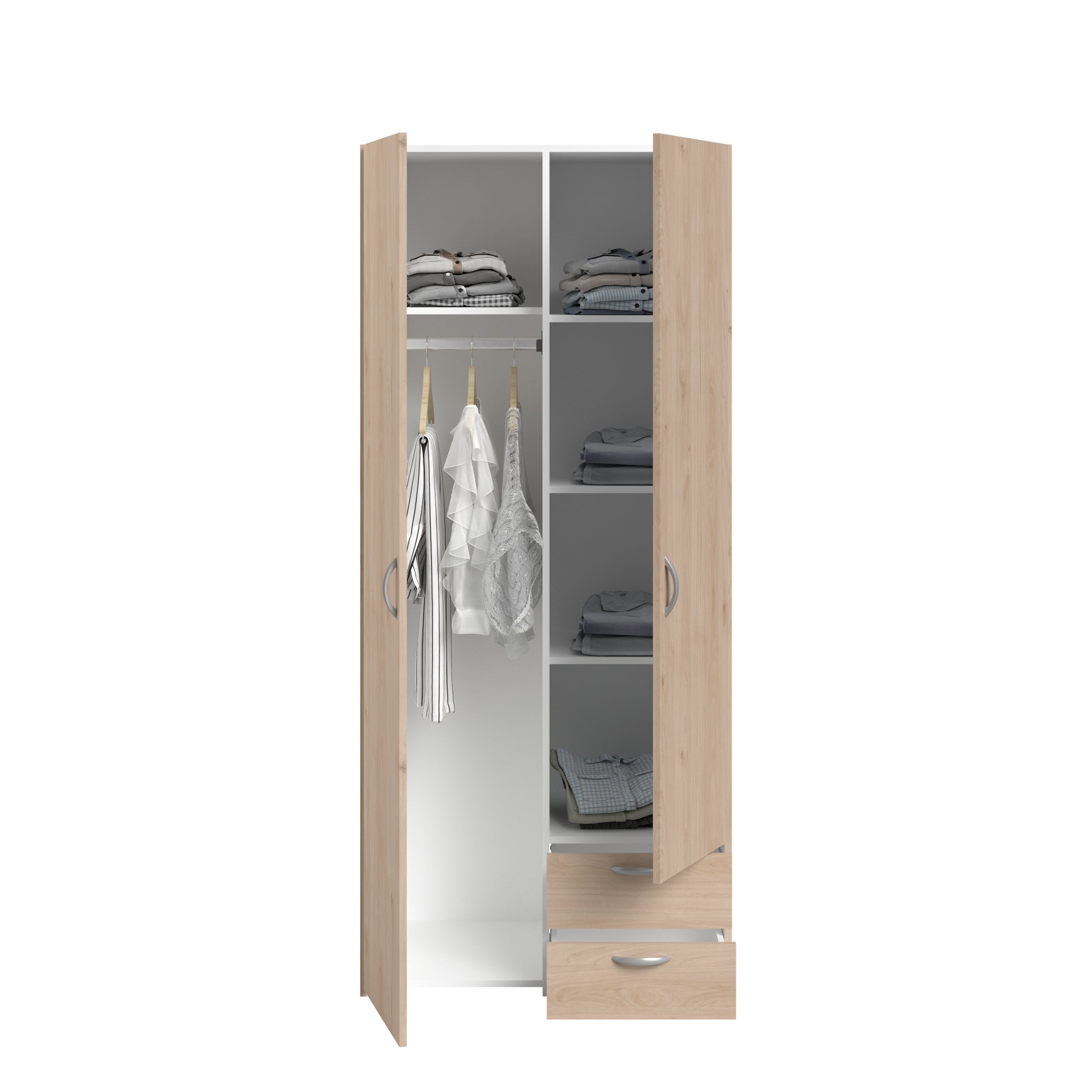 Parisot -  Jade 11 | Jugendzimmer-Set – Halbhochbett mit Schreibtisch & Kleiderschrank 90 x 200 cm