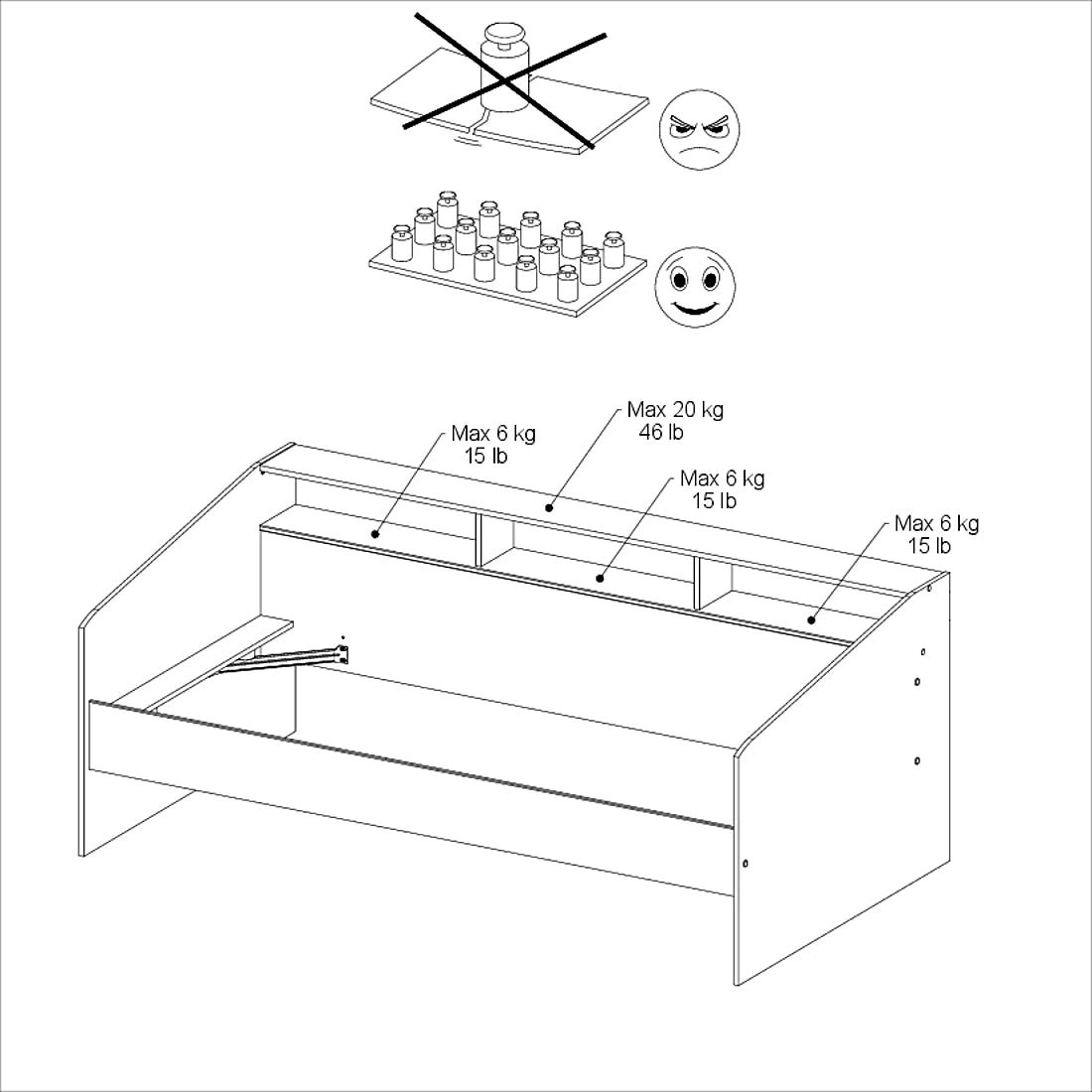 Parisot | Jugendzimmer-Set Sleep 11 | Bett 90x200 cm mit Regal, Bettschubkasten & Kleiderschrank