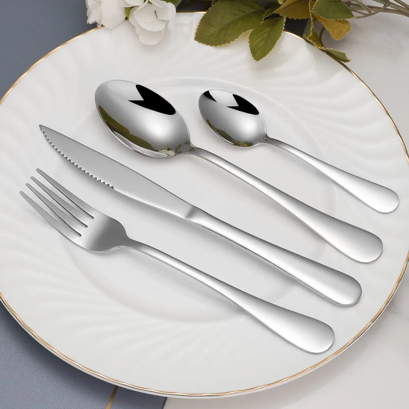 Faizee Home Besteck-Set aus Edelstahl – 5 Farben, spülmaschinengeeignet & mit Geschenkbox