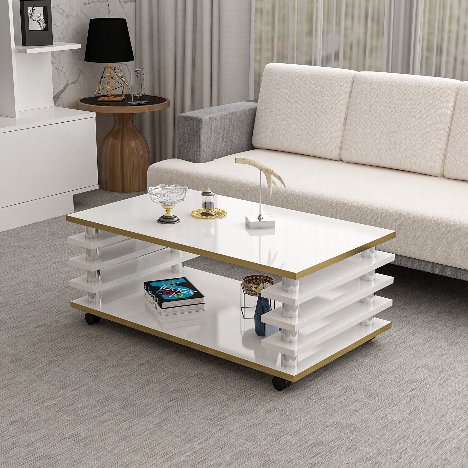 Couchtisch 115x65 cm – melaminbeschichtet, elegant