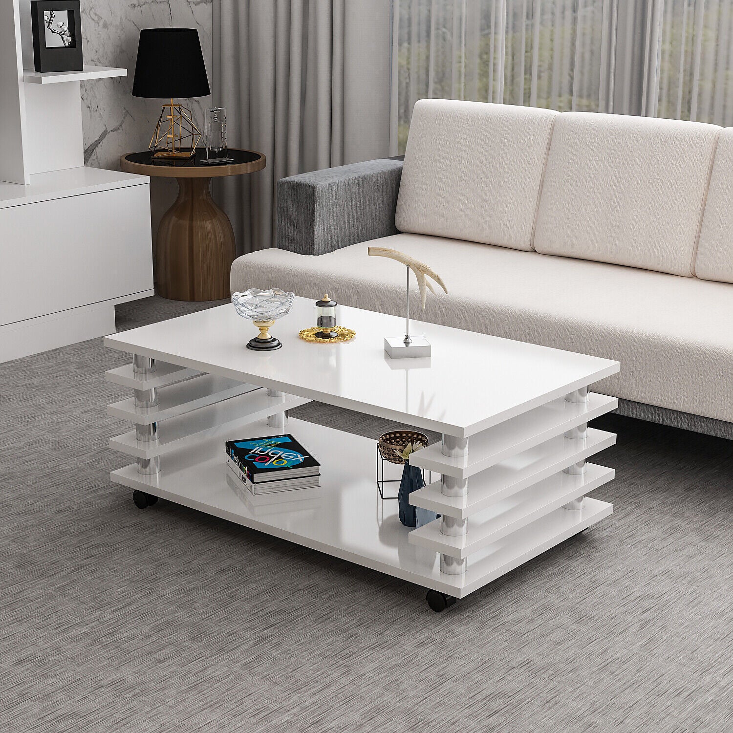 Couchtisch 115x65 cm – melaminbeschichtet, elegant