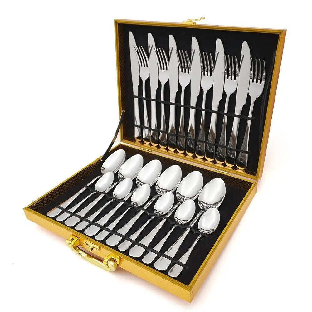 Faizee Home Besteck-Set aus Edelstahl – 5 Farben, spülmaschinengeeignet & mit Geschenkbox