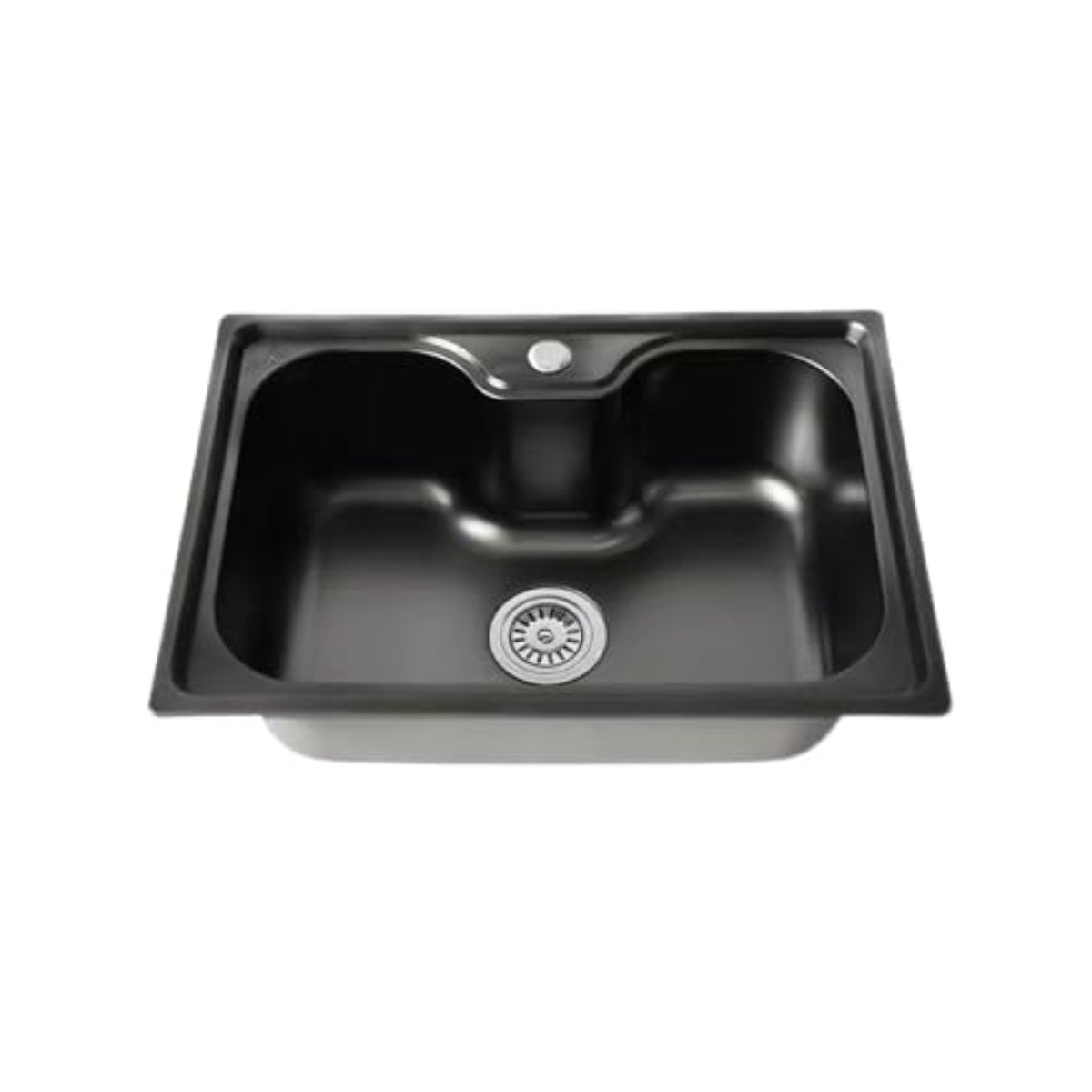 Edelstahlspüle 60x42 cm – Rechteckige Küchenspüle mit Siphon-Set In verschiedenen Farben, mit oder ohne Armatur