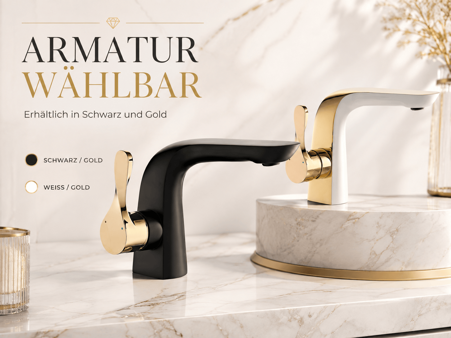 Aureus Armatur Elegante Linienführung mit breitem Auslauf