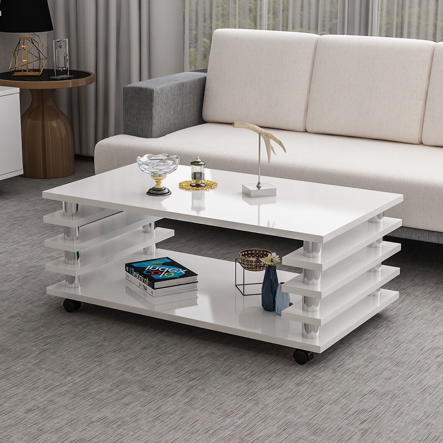 Couchtisch 115x65 cm – melaminbeschichtet, elegant