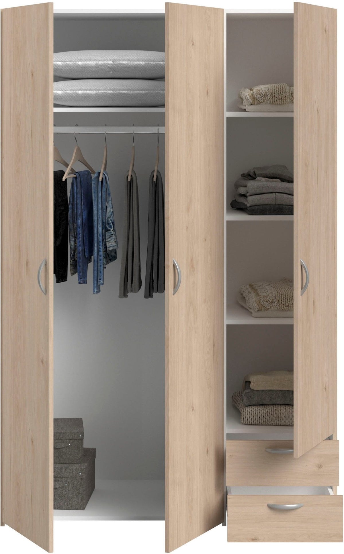Parisot Daily 12 Kleiderschrank 120 cm Jackson Eiche