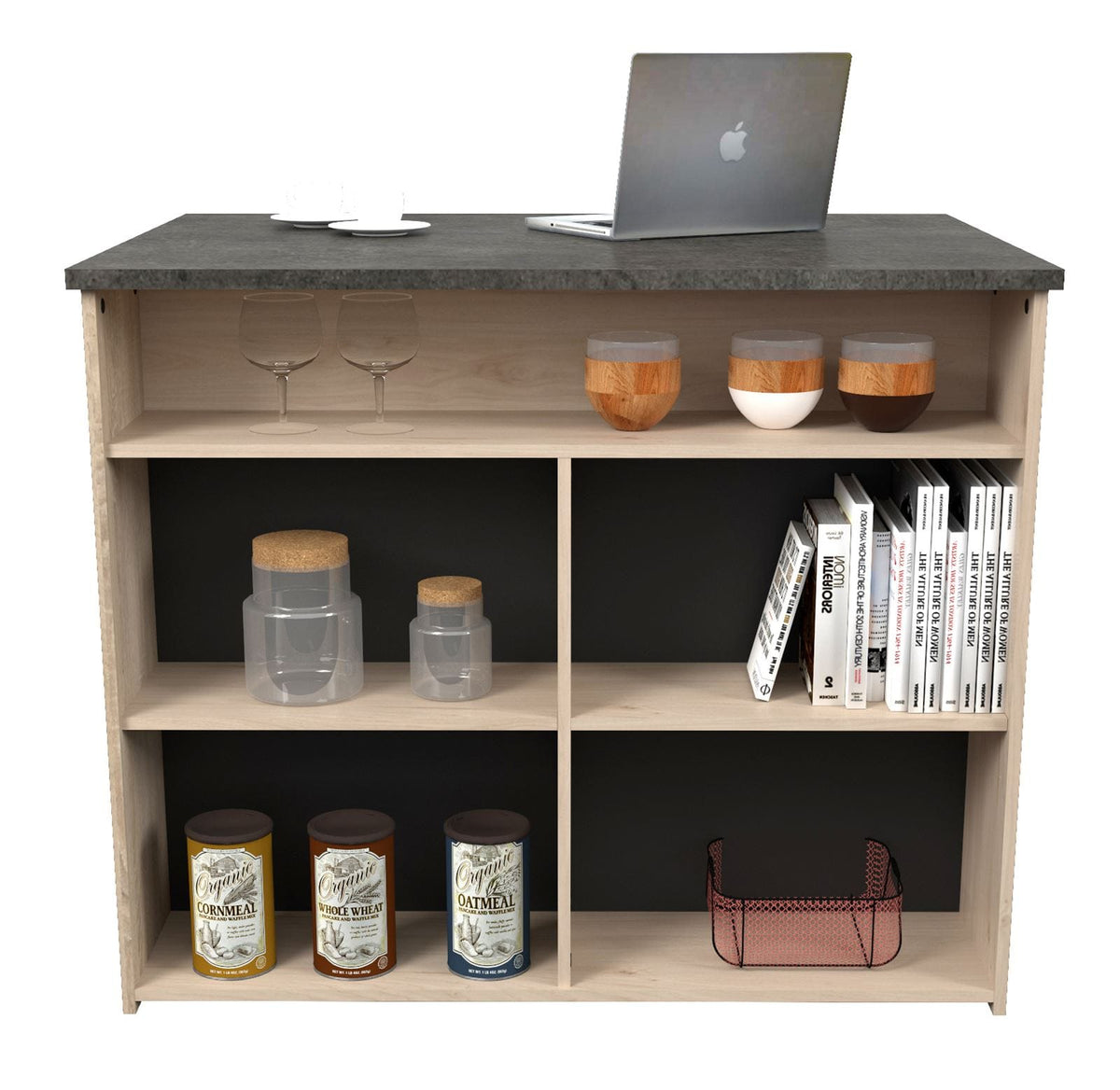 Parisot Fumay 2 Schrank-Set, 2-teilig, Eiche Betonoptik