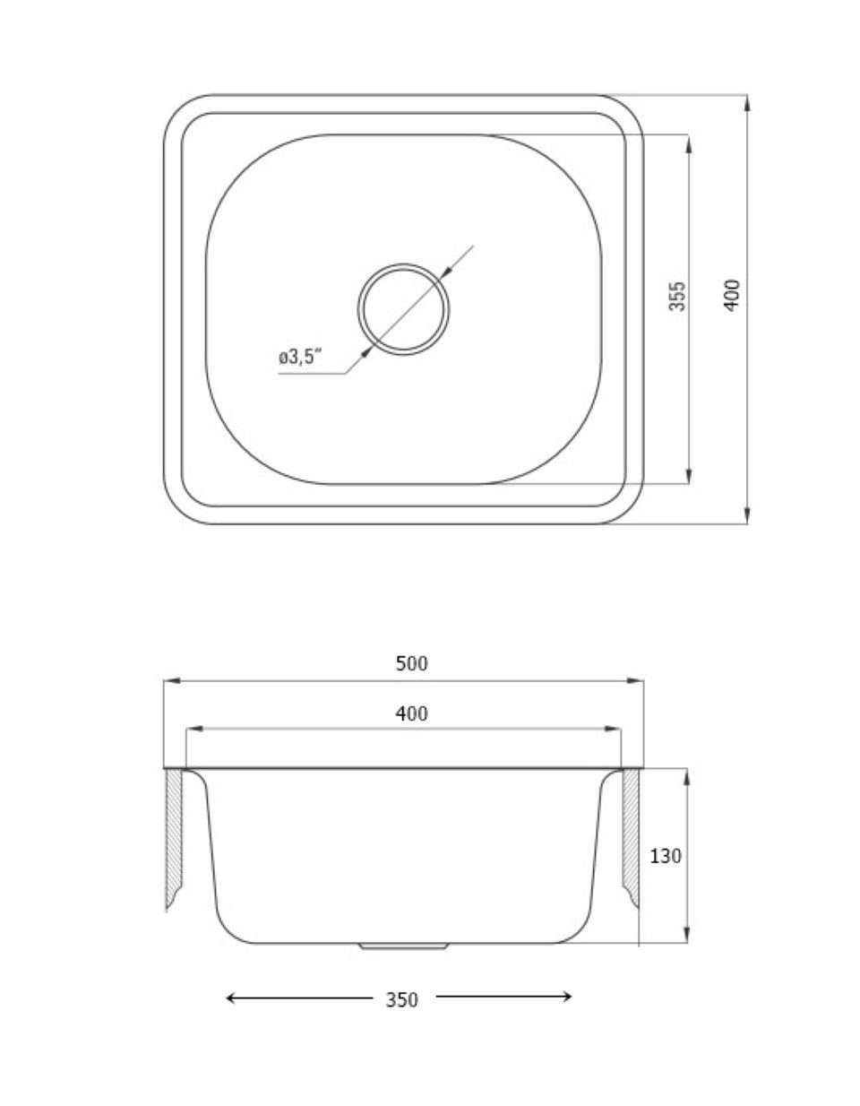 Edelstahl Einbauspüle mit Chrom-Armatur – Satiniert, pflegeleicht & langlebig Inkl. Siphon-Set