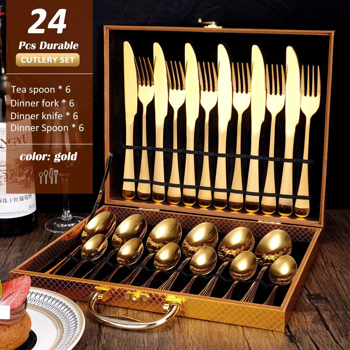 Faizee Home Besteck-Set aus Edelstahl – 5 Farben, spülmaschinengeeignet & mit Geschenkbox