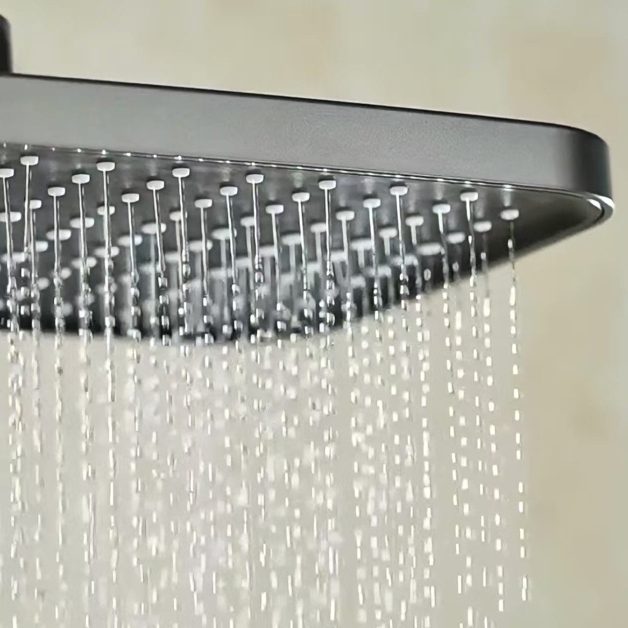Faizee Home Hydroniq Duschsystem mit Thermostat – Regendusche, Handbrause & höhenverstellbare Duschstange