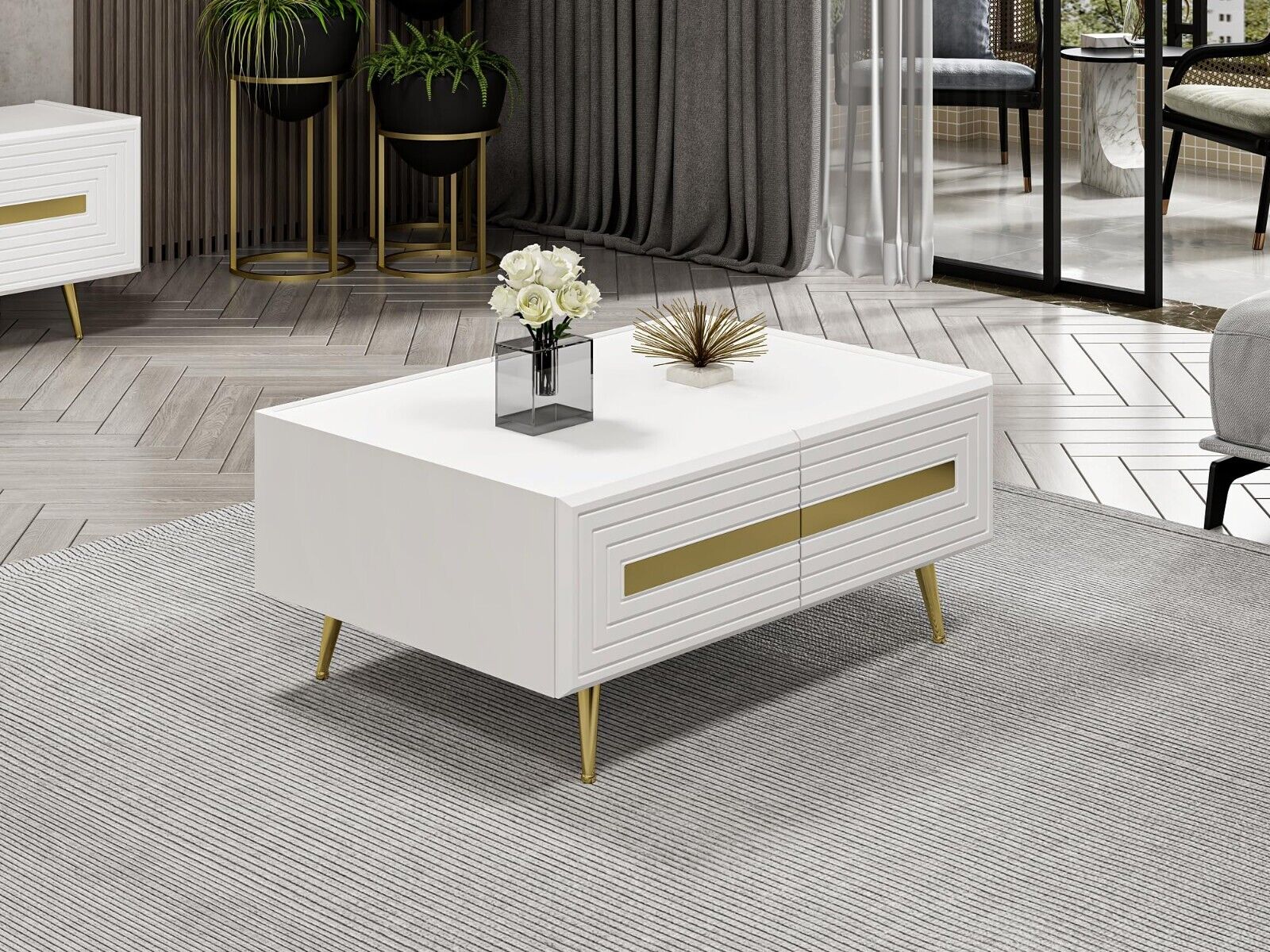 Couchtisch 90x64 cm – elegant, melaminbeschichtet