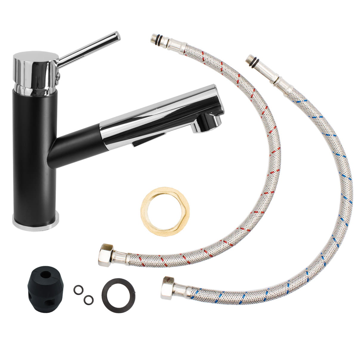 Granitspüle 76x44 + Armatur Cado – inkl. Siphon-Set