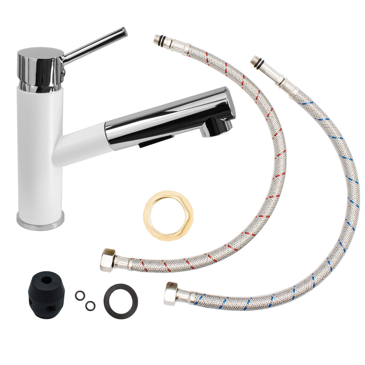 Granitspüle 76x44 + Armatur Cado – inkl. Siphon-Set