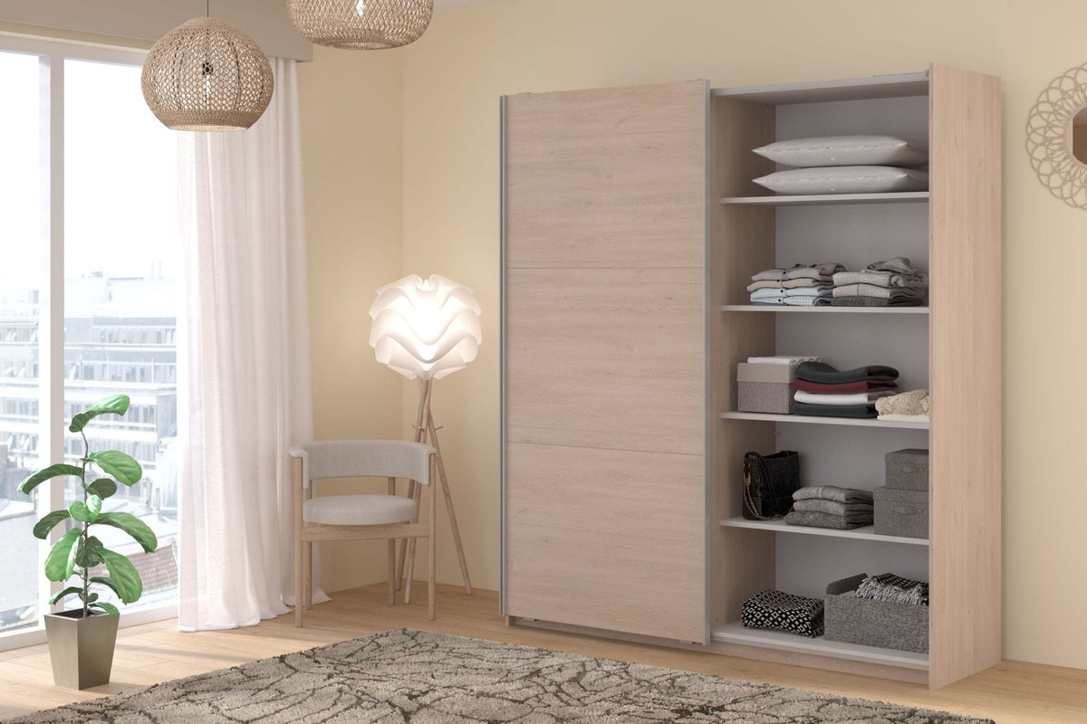 Parisot Swing 8 Kleiderschrank 178 cm Eiche Jackson mit Spiegel