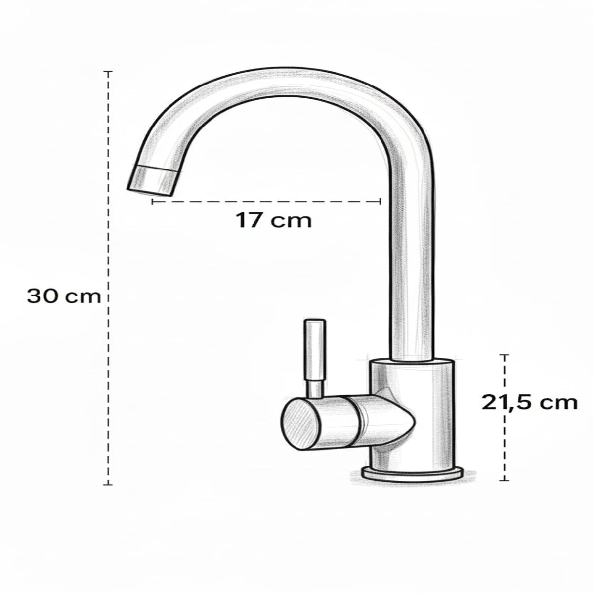 Küchenarmatur Genial – Hochwertige Spültischarmatur aus Messing inkl. Montageset