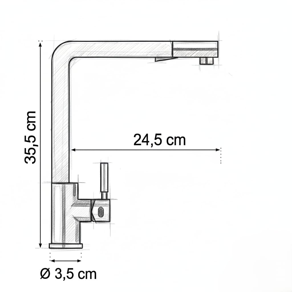 Granitspüle Element 90x50 cm mit Abtropffläche inkl. Armatur & Siphon-Set