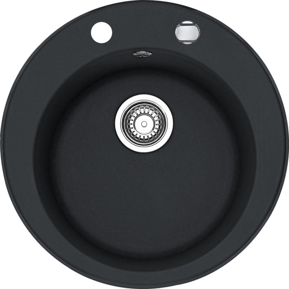 Granitspüle Vela Ø 49 cm – Runde Einbauspüle aus Granit