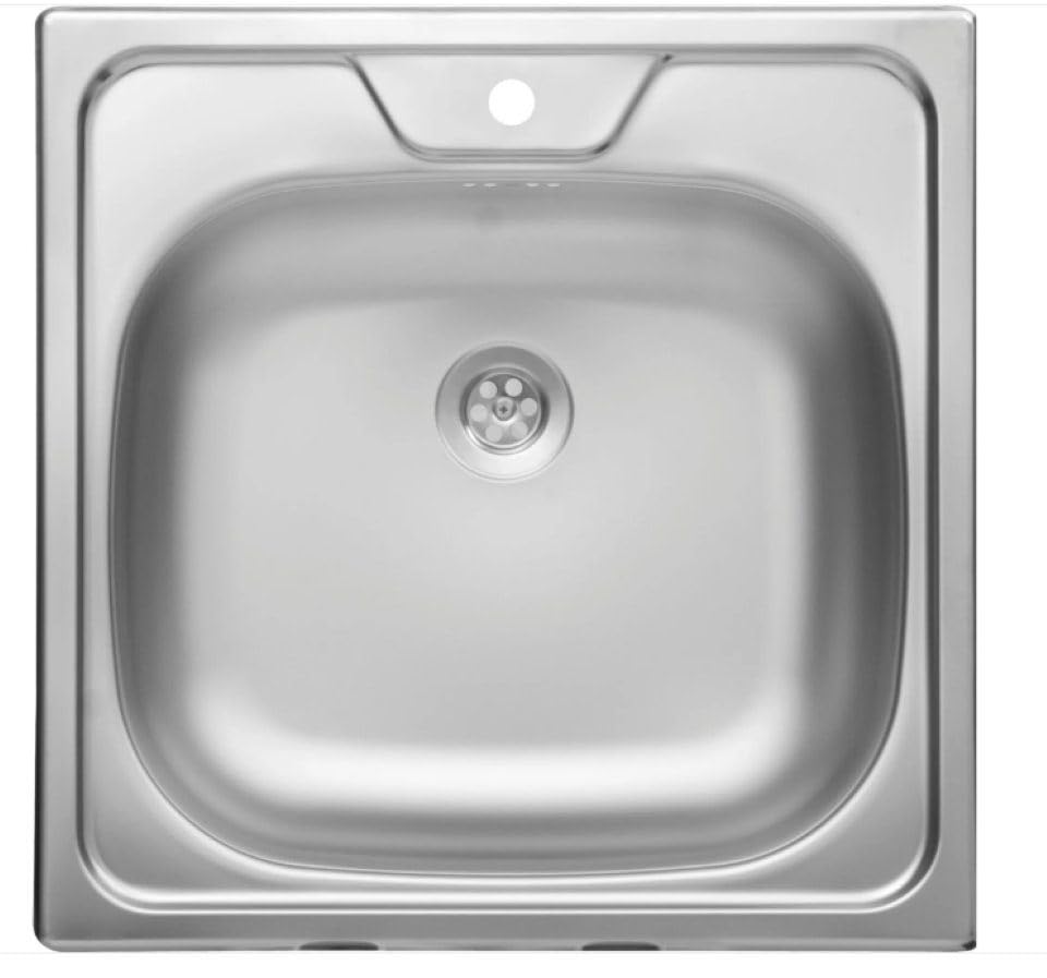 Edelstahl Einbauspüle mit Chrom-Armatur – Satiniert, pflegeleicht & langlebig Inkl. Siphon-Set