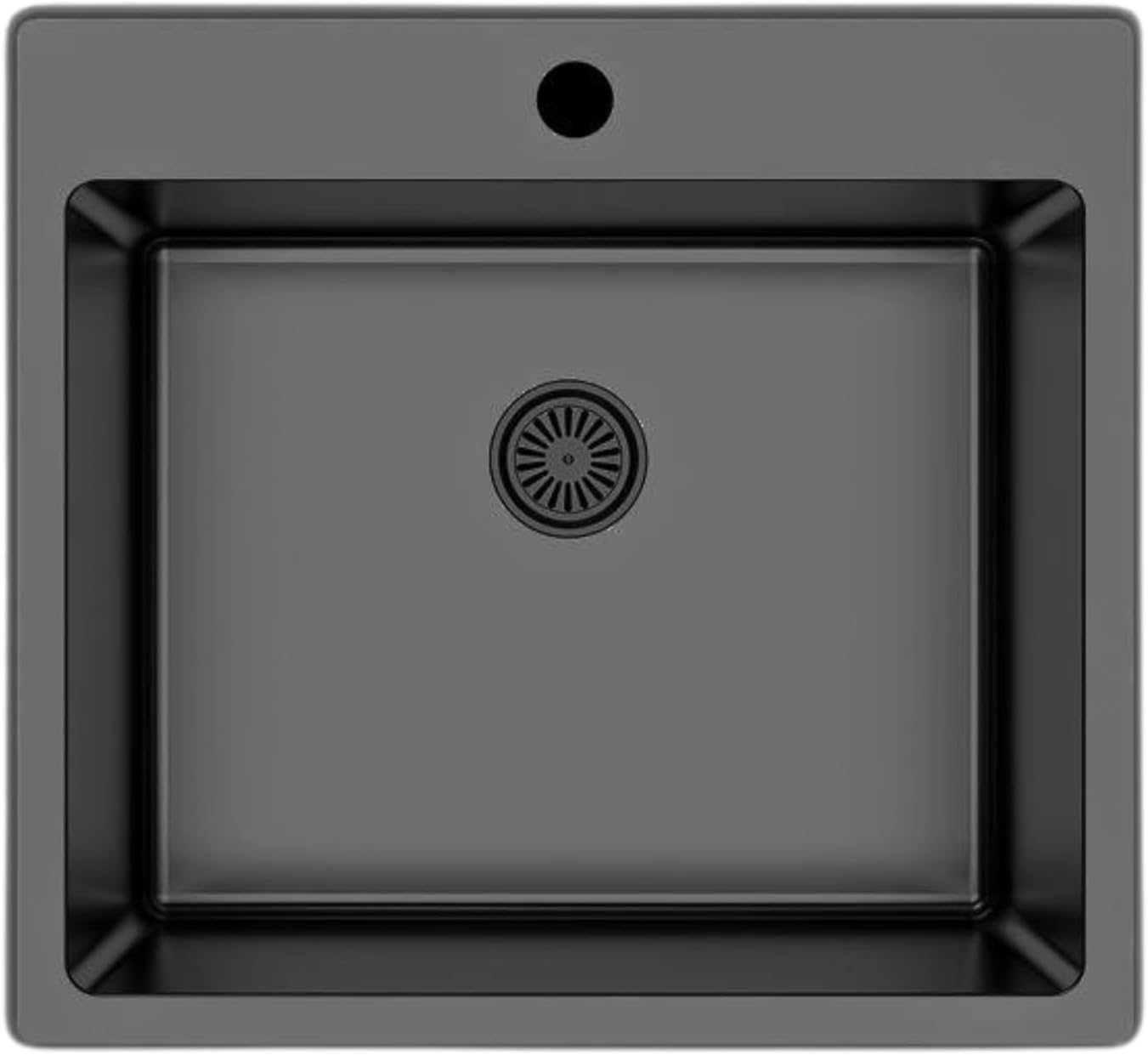 Edelstahlspüle 50,5x55 cm inkl. Siphon-Set
