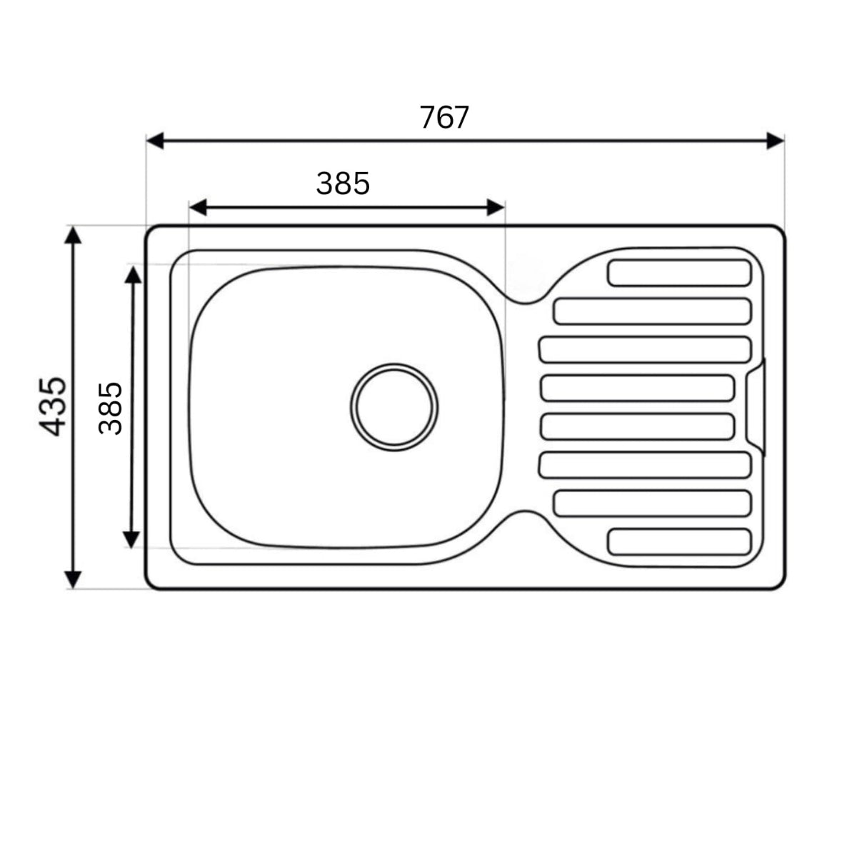 Premium Edelstahl Einbauspüle – Moderne, langlebige & pflegeleichte Küchenspüle mit satinierter Oberfläche & Siphon-Set
