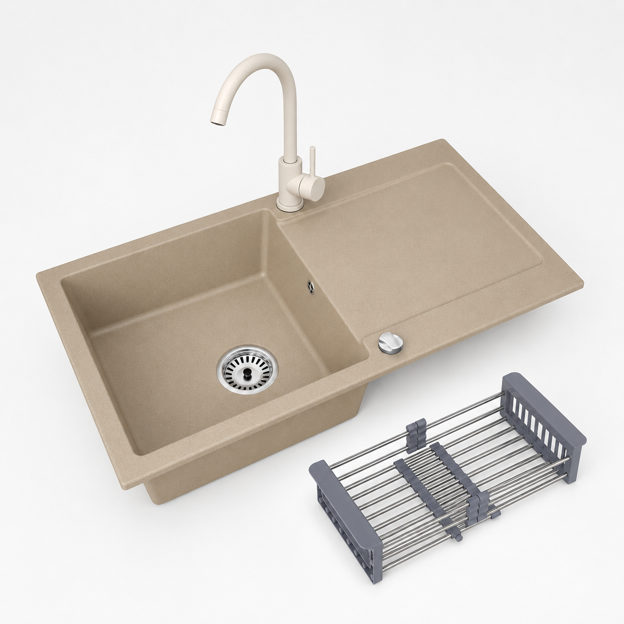 Granitspüle Element mit Armatur und wählbares Extra