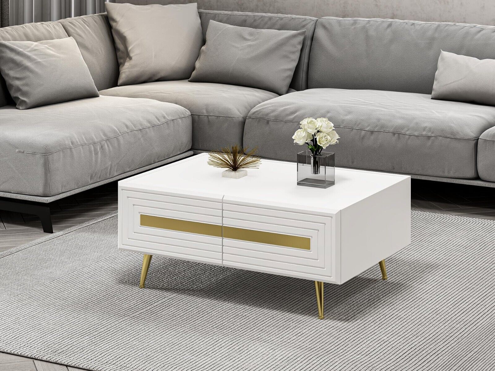 Couchtisch 90x64 cm – elegant, melaminbeschichtet
