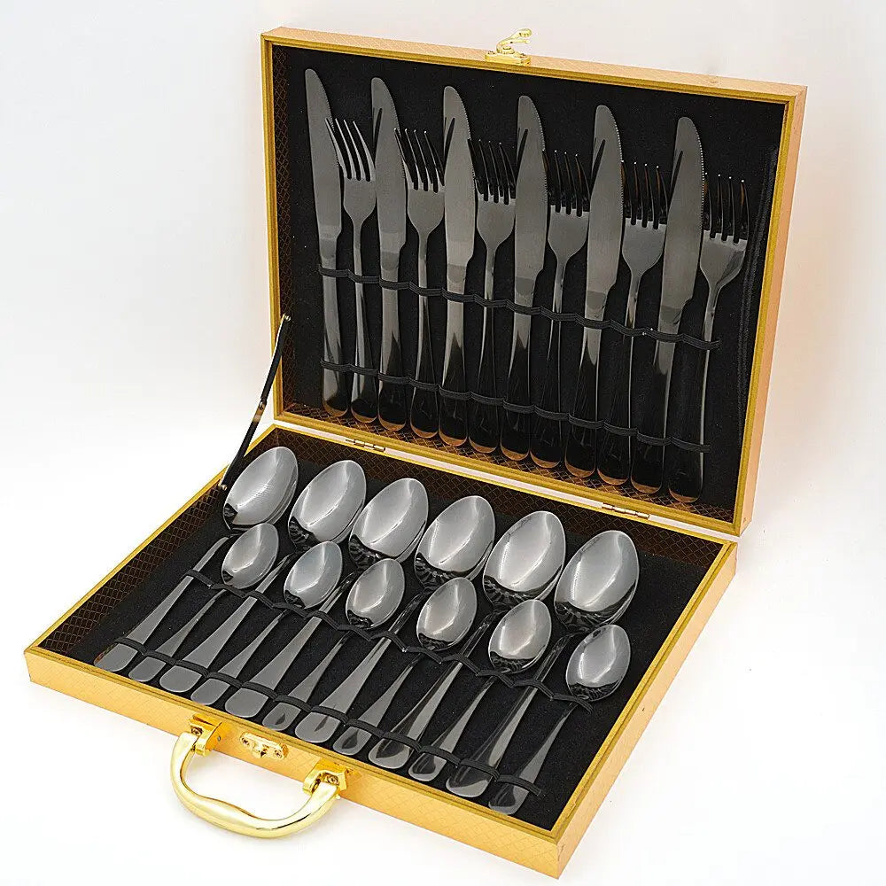 Faizee Home Besteck-Set aus Edelstahl – 5 Farben, spülmaschinengeeignet & mit Geschenkbox