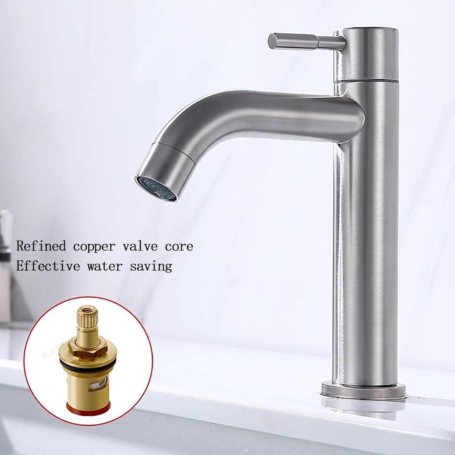 Feno Armatur – Verchromte Edelstahl-Armatur für Bad & Küche mit Keramikventil