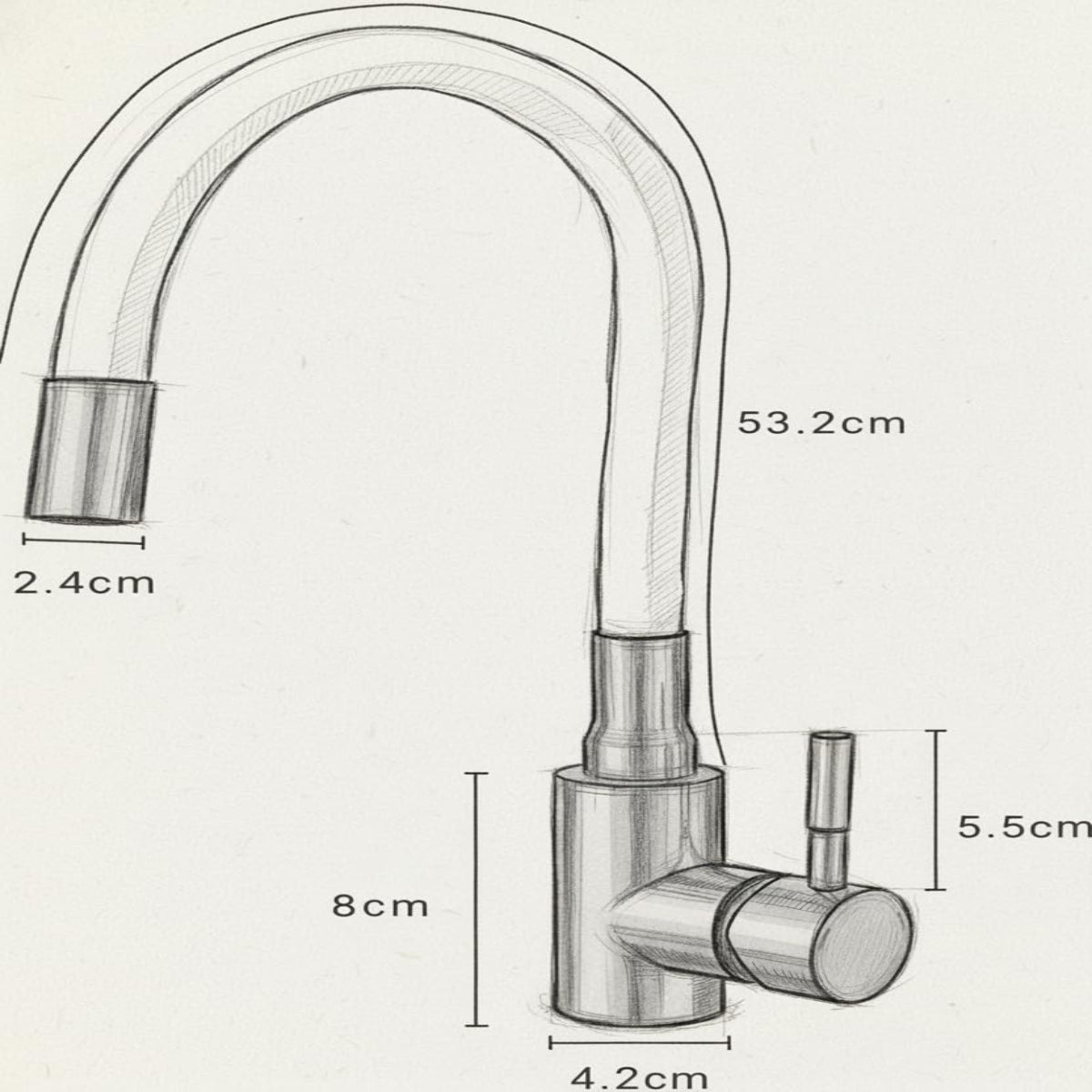 Küchenarmatur mit 360° Schwenkauslauf – Hochwertiger Wasserhahn aus Messing mit Zugbrause & Keramikkartusche