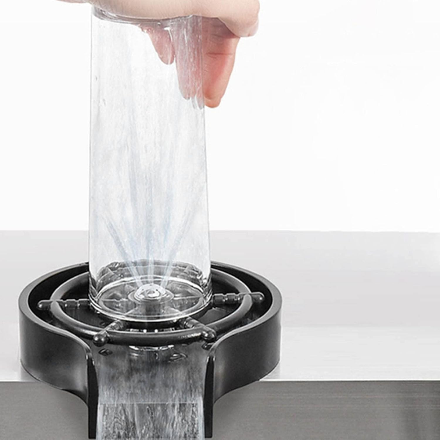 Neom Wasserfall-Küchenspüle mit Armatur, Lotionsspender & Glasreiniger