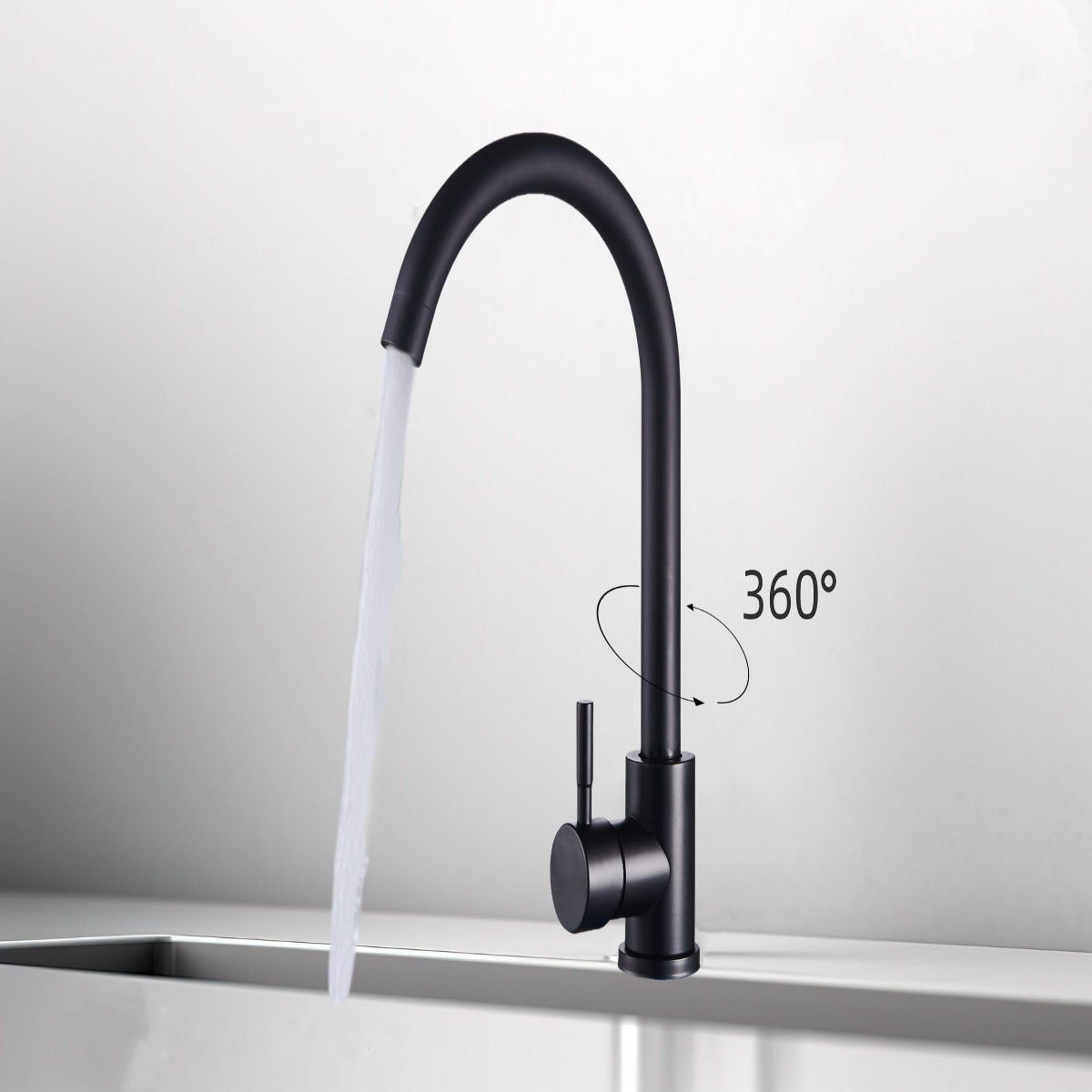 Küchenarmatur mit 360° Schwenkauslauf – Hochwertiger Wasserhahn aus Messing mit Zugbrause & Keramikkartusche