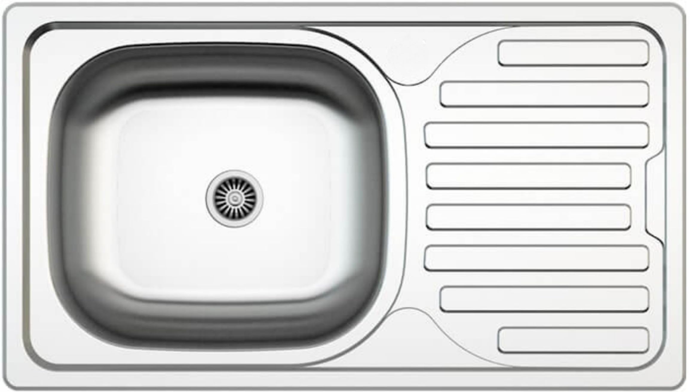 Edelstahl Einbauspüle mit Chrom-Armatur – Satiniert, pflegeleicht & langlebig Inkl. Siphon-Set