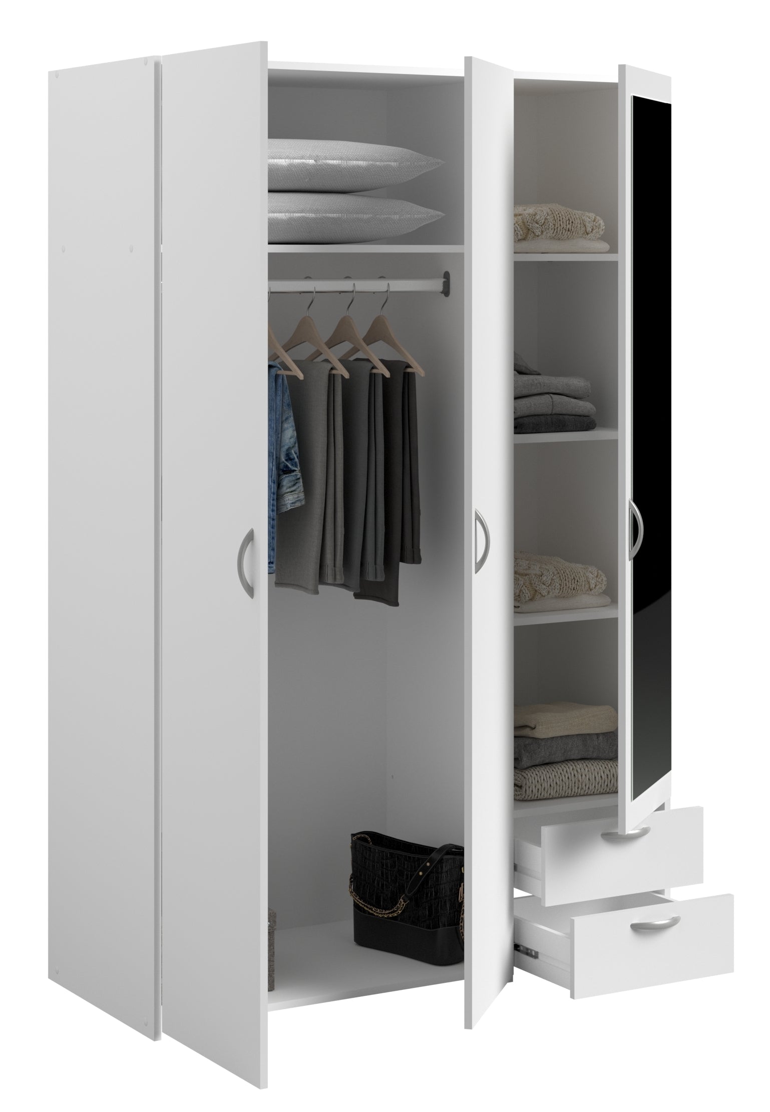 Parisot - Daily 4 |  Kleiderschrank – 3 Türen,  120 x 185 x 51 cm