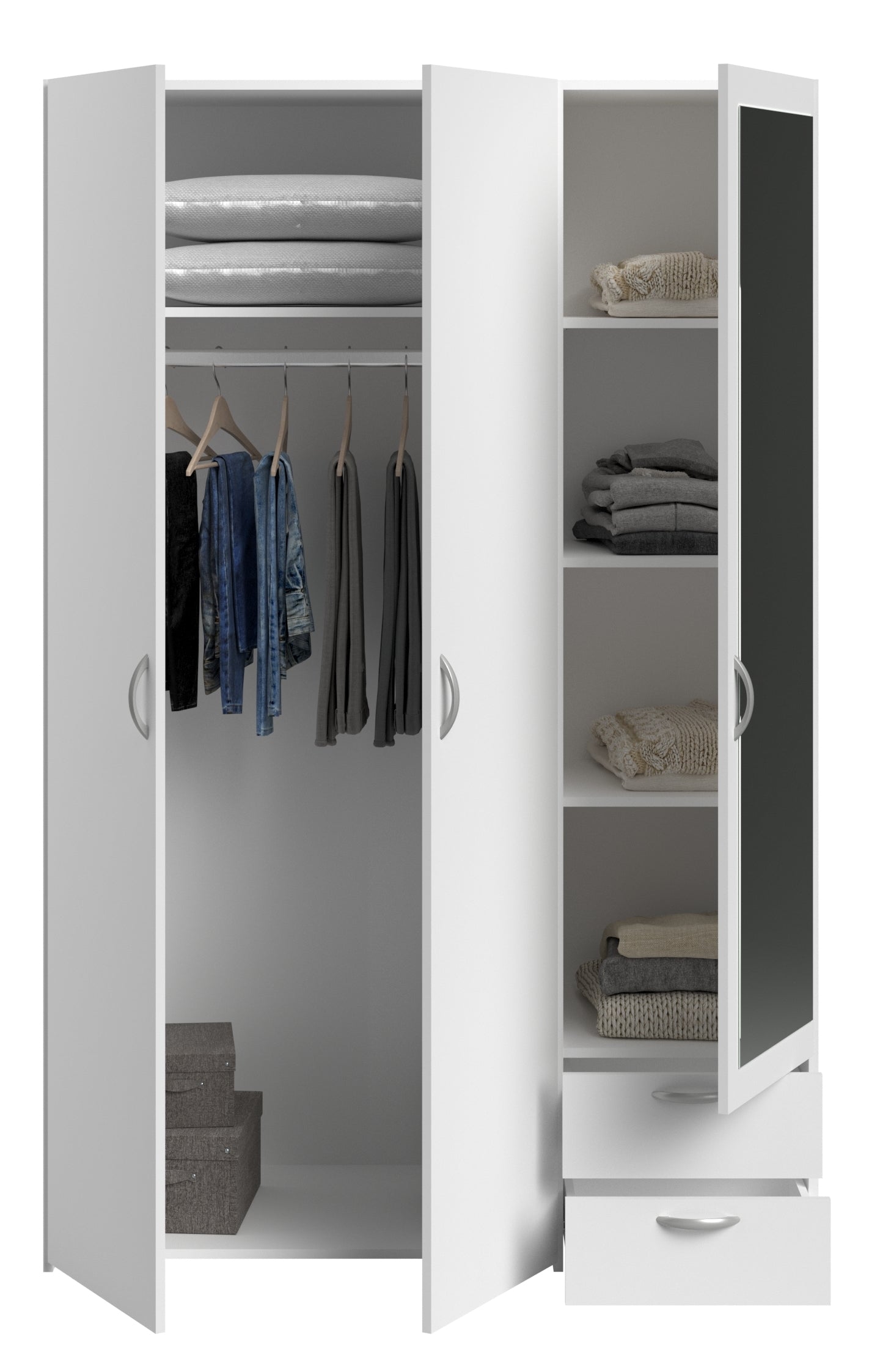 Parisot - Daily 4 |  Kleiderschrank – 3 Türen,  120 x 185 x 51 cm