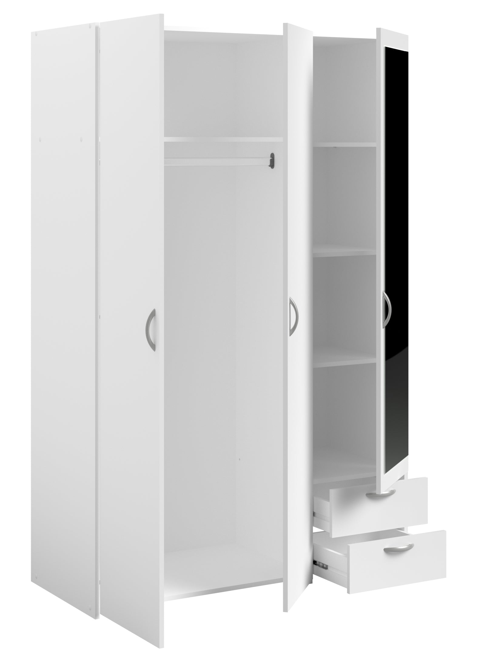 Parisot - Daily 4 |  Kleiderschrank – 3 Türen,  120 x 185 x 51 cm