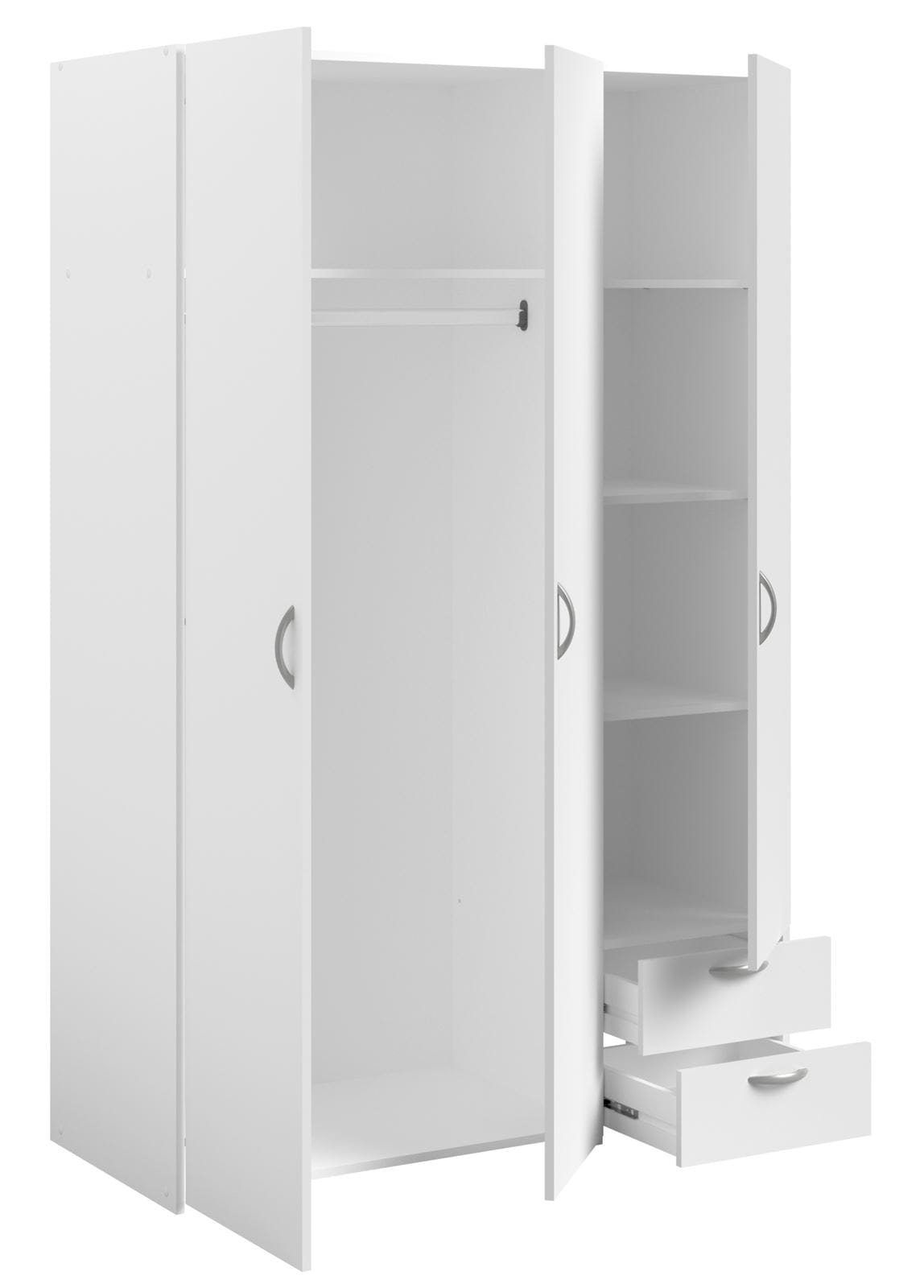 Parisot Daily 2 Kleiderschrank 160 cm Weiß – modern & geräumig